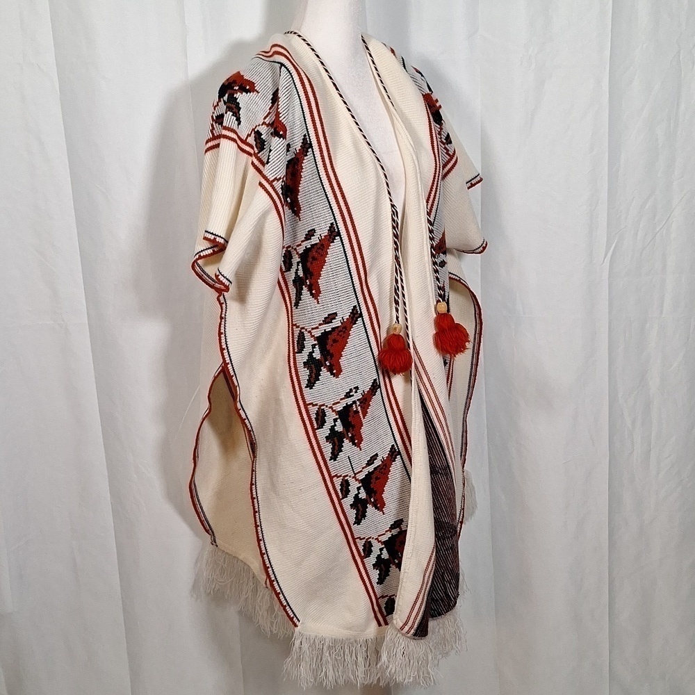 ❤️‍🔥❤️ vintage sweater poncho | 70s serape vest poncho